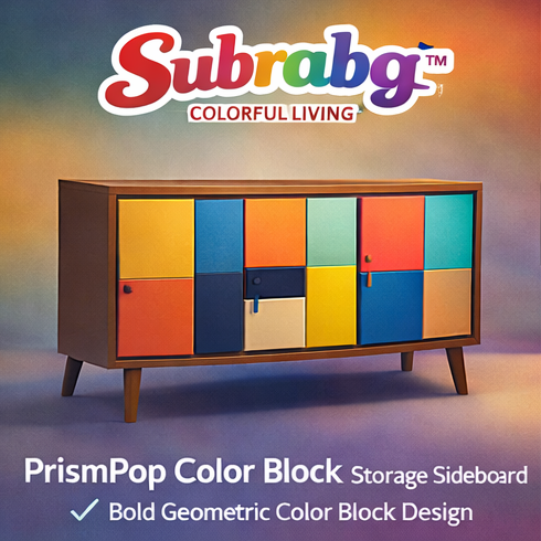 Subrabg™ PrismPop Color Block Storage Sideboard