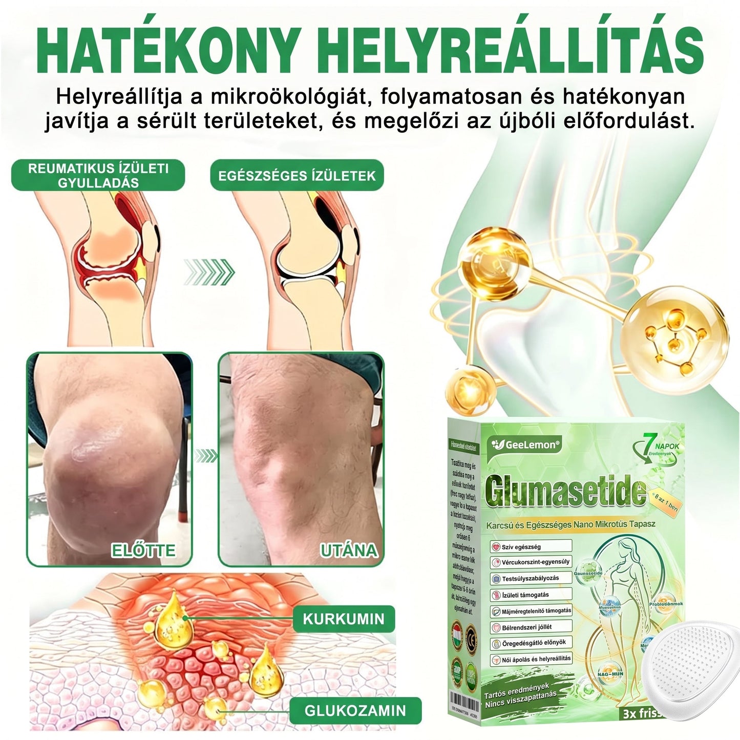 GeeLemon® Moringa + Berberin + NAD+ 15 az 1-ben nanomikrotűs tapasz | A testápolás új generációja fejlett nanoformulával