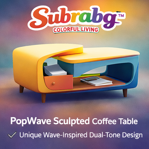 Subrabg™ PopWave Sculpted Coffee Table