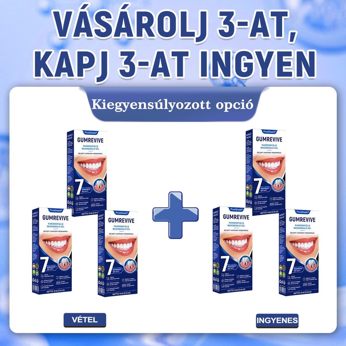 PureShade® 🦷 GumRevive Ínyregeneráló Gél – Az egészségesebb ínyért és magabiztosabb mosolyért 👍