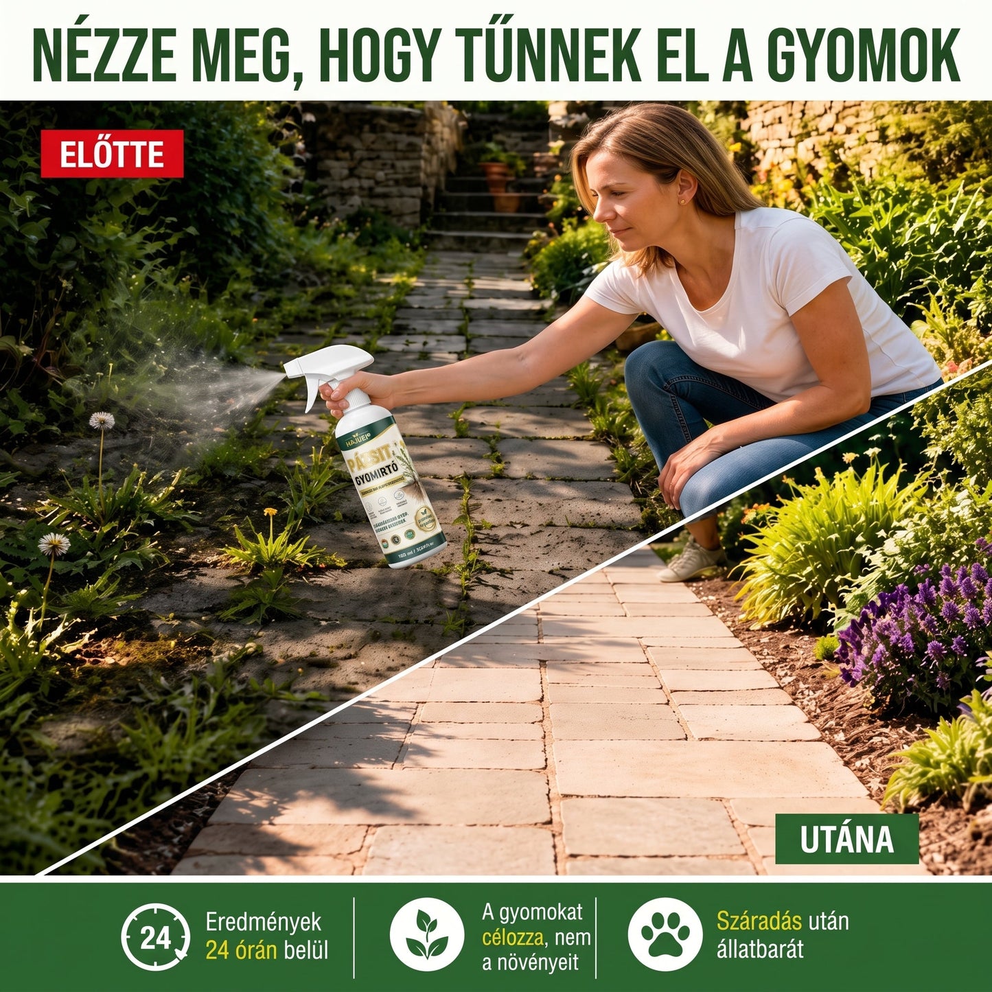 ⚡ [Könnyű és stresszmentes gyomirtás a kertben] HAJUEI® Háztartási használatra szánt gyomirtó szer