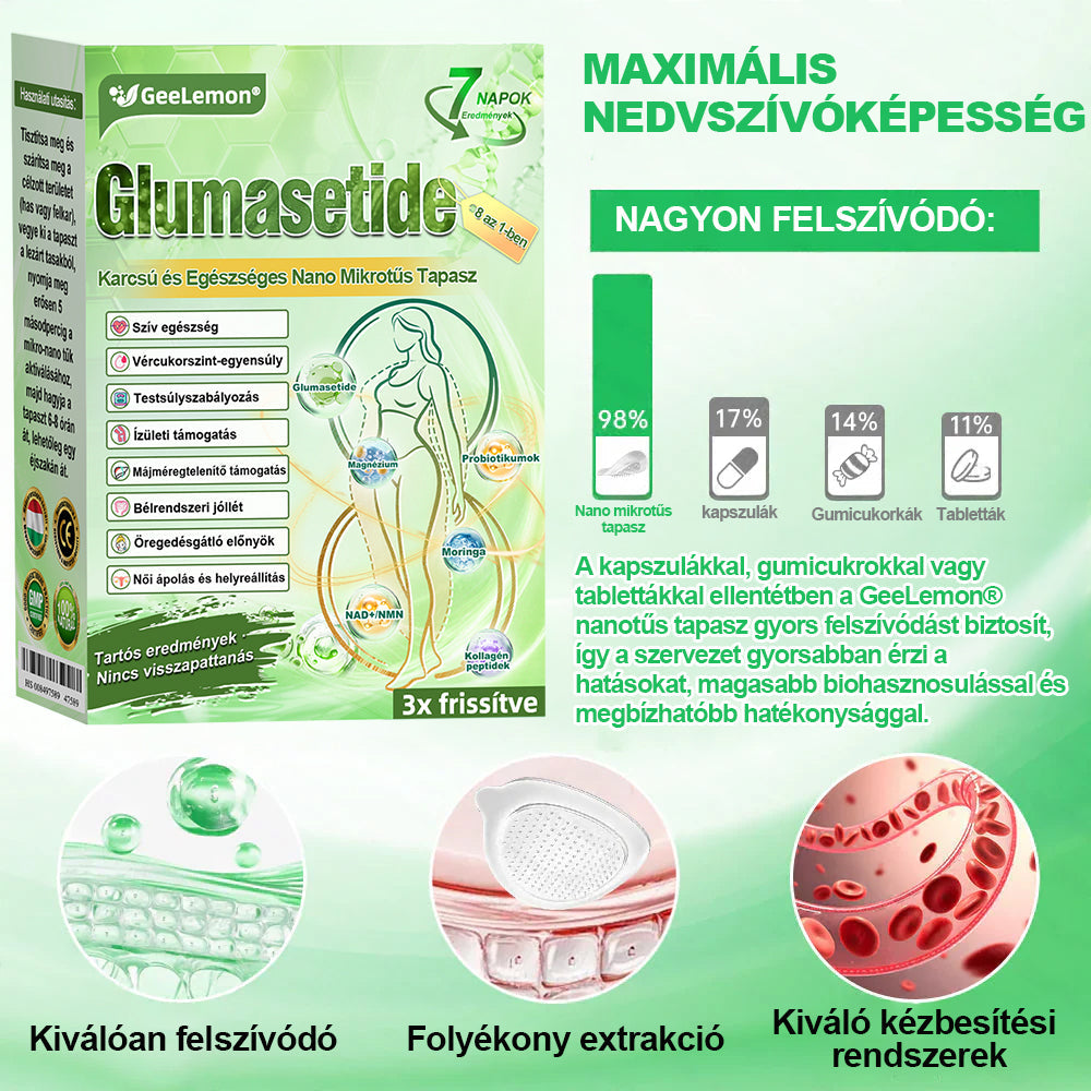 GeeLemon® Moringa + Berberin + NAD+ 15 az 1-ben nanomikrotűs tapasz | A testápolás új generációja fejlett nanoformulával
