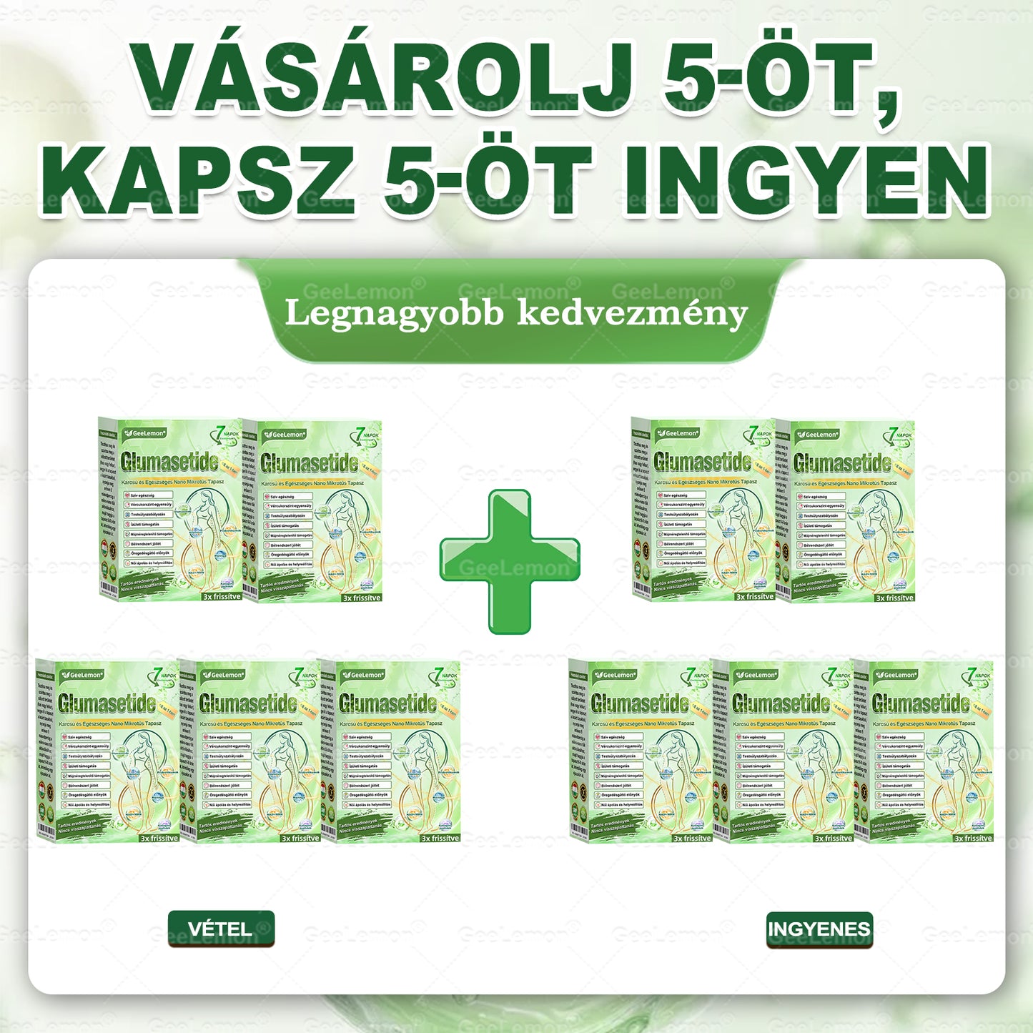 GeeLemon® Moringa + Berberin + NAD+ 15 az 1-ben nanomikrotűs tapasz | A testápolás új generációja fejlett nanoformulával